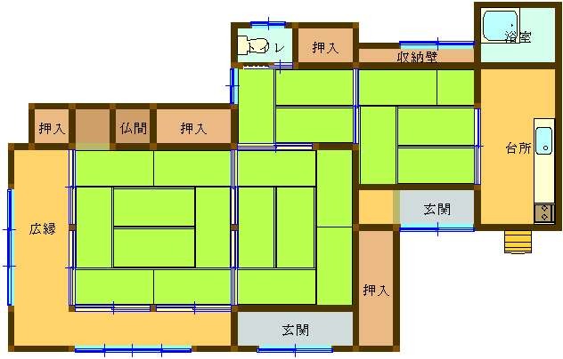 Floor plan for 1950s wood house in Kirishima, Kagoshima