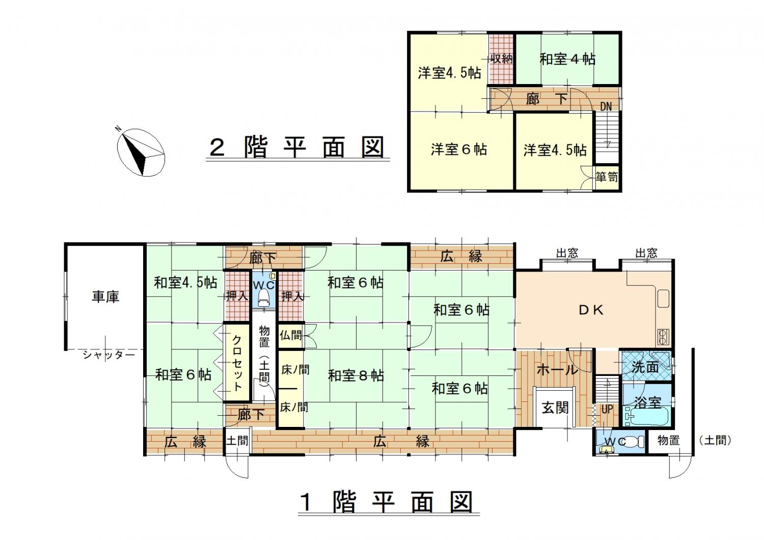 Floor plan for Old farmhouse with many rooms near elementary and middle schools [Property #538]