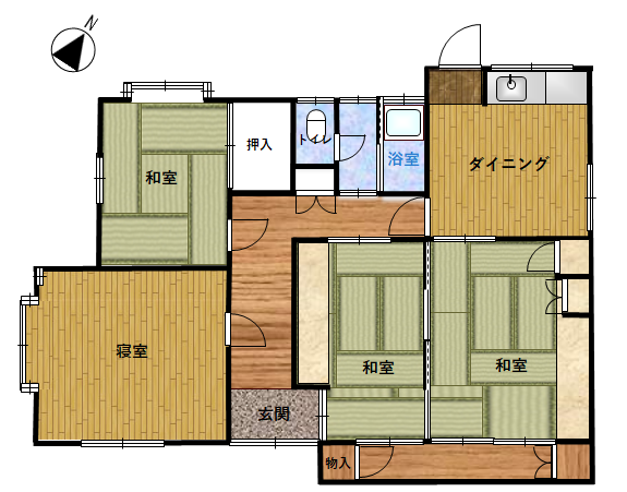 Floor plan for 1970s wood house in Kumamoto