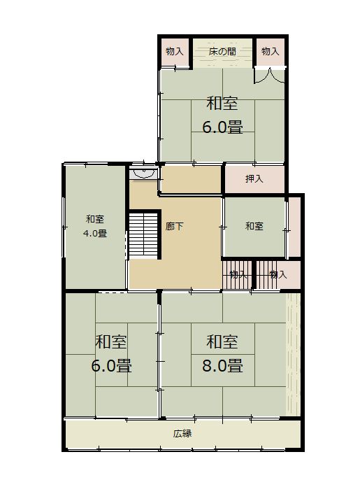Floor plan for 1970s wood house near the coast in Tango, Kyotango