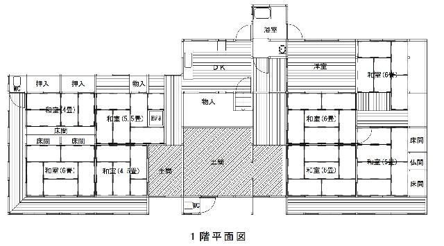 Floor plan for 1940s wood house, 10-min walk to station, Nagasaki