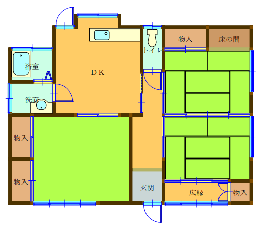 Floor plan for 1980s wood house in Kasaoka