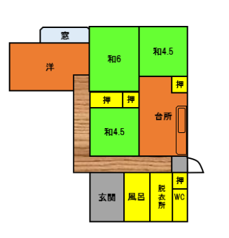 Floor plan for 1980s wood house in Oita