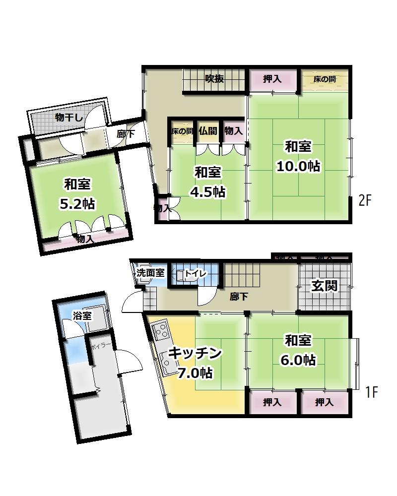 Floor plan for Registration No. 368 [Sale] Kamioka Town, City Center 800,000 yen