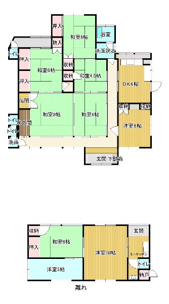 1970s wood house with outbuildings in Kagawa