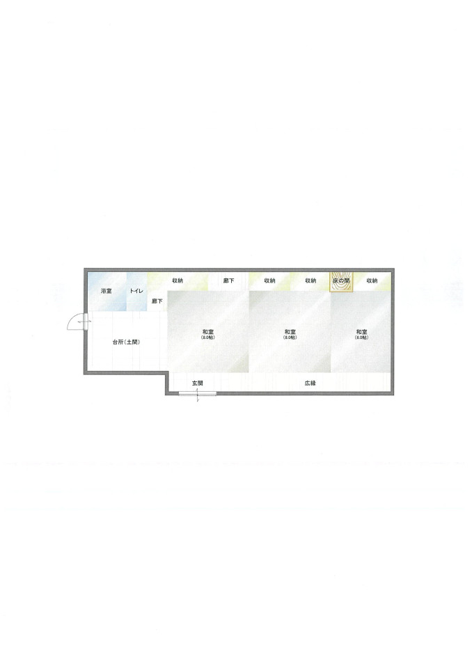 Floor plan for 1960s wood house on a large plot in Tochigi