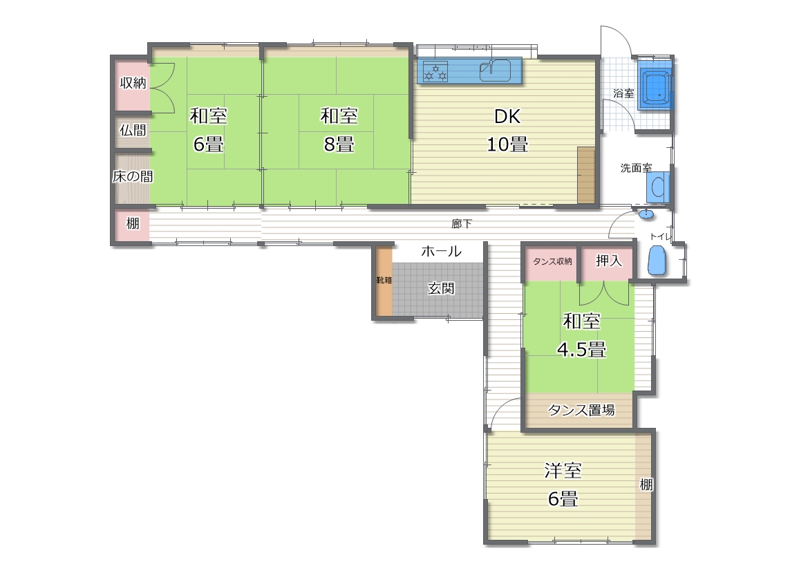 Floor plan for 1980s house near the coast in Shibushi, Kagoshima