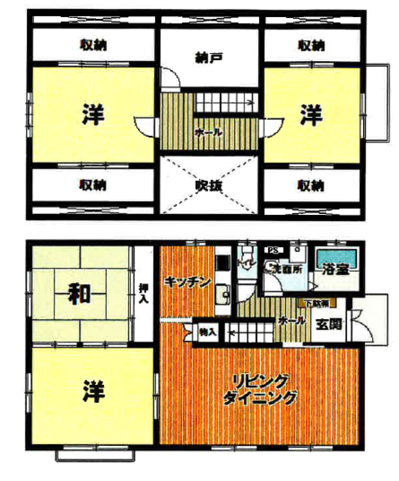 Floor plan for 2000s wood house, 4-min walk to station, Tochigi