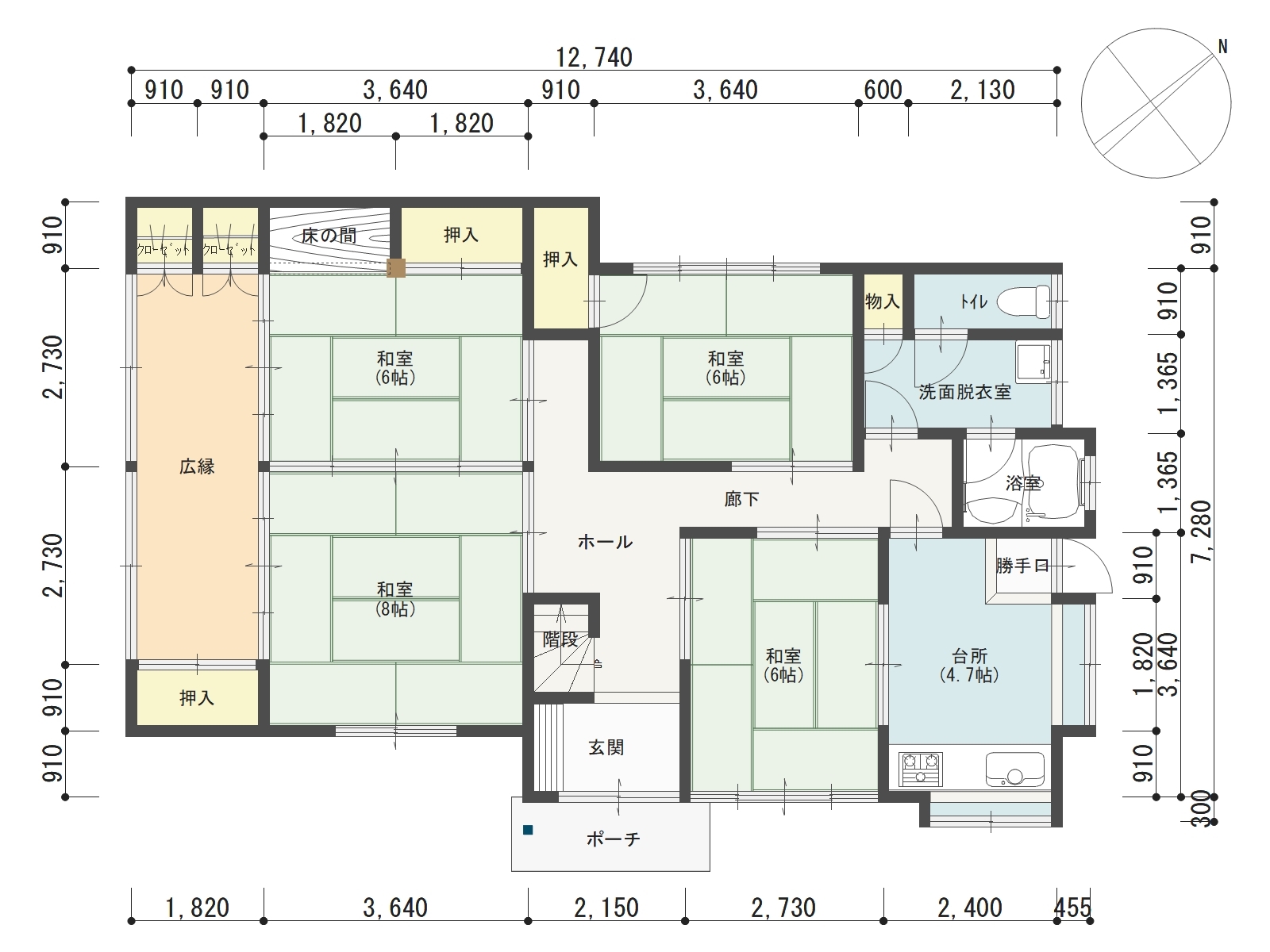 Floor plan for 1970s wood house on a large plot in Nagano