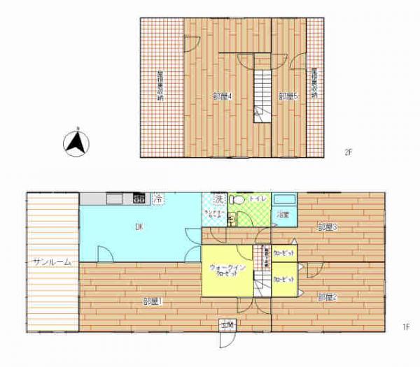 Floor plan for 1990s wood house in Oita