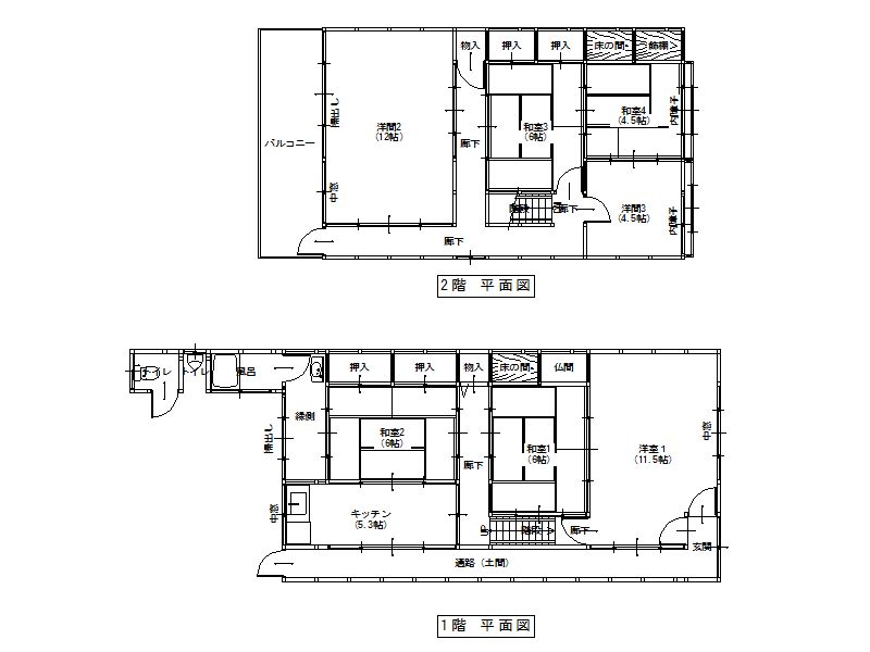 Floor plan for Akiya Bank Registered Property No. 2 (Kaizu Town, Takasu Town)