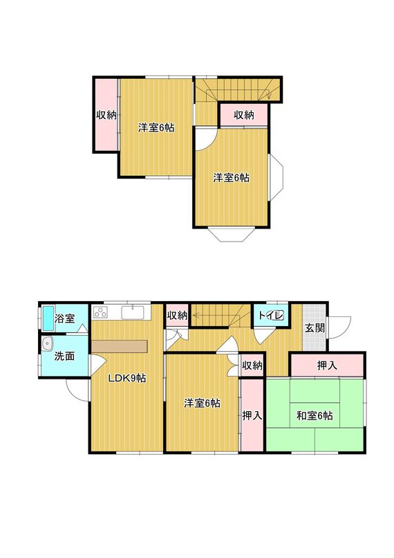 Floor plan for 1980s wood house, 8-min walk to station, Wakayama