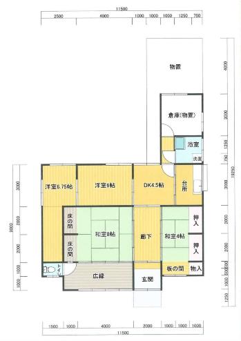 Floor plan for 1880s wood house in Fukuoka