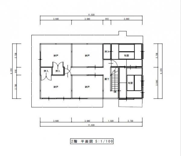 Floor plan for 1970s wood house, 18-min walk to station, Ishikawa