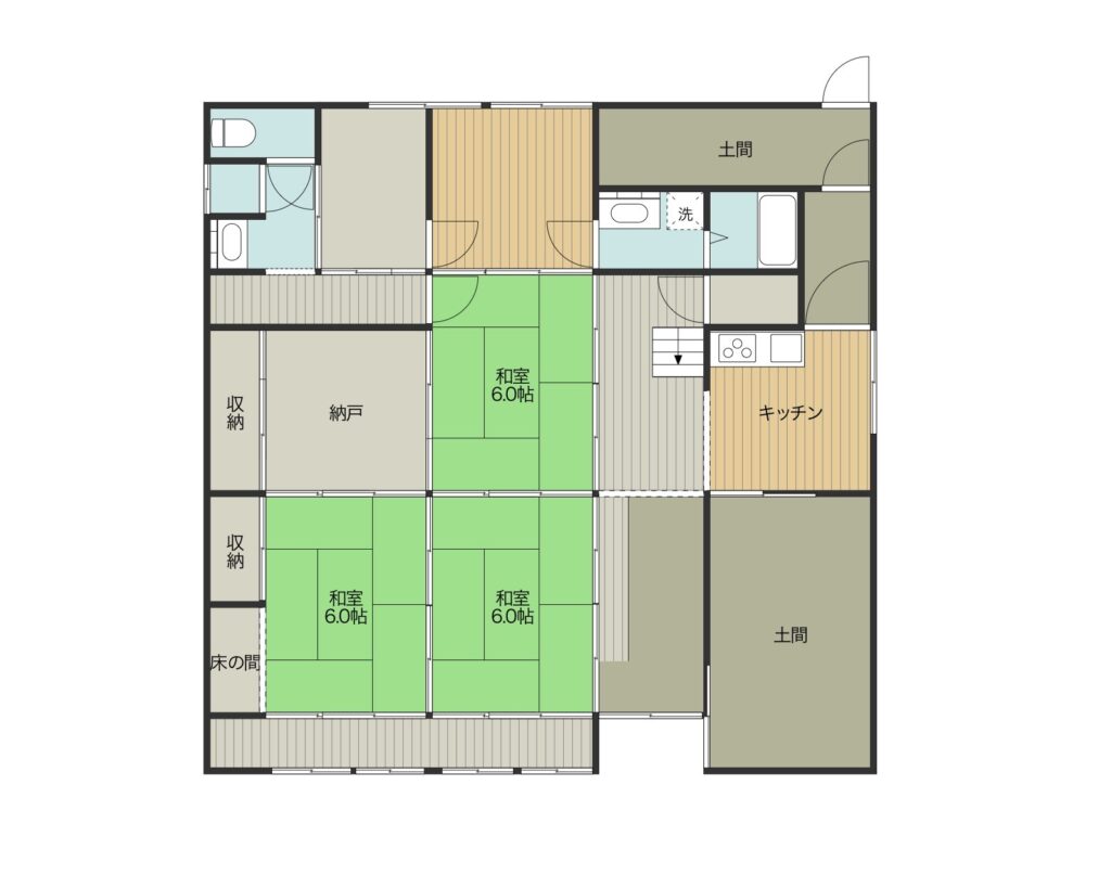 Floor plan for Single-family home in Muraoka Ward with garden for hobby gardening (R7-M-3)
