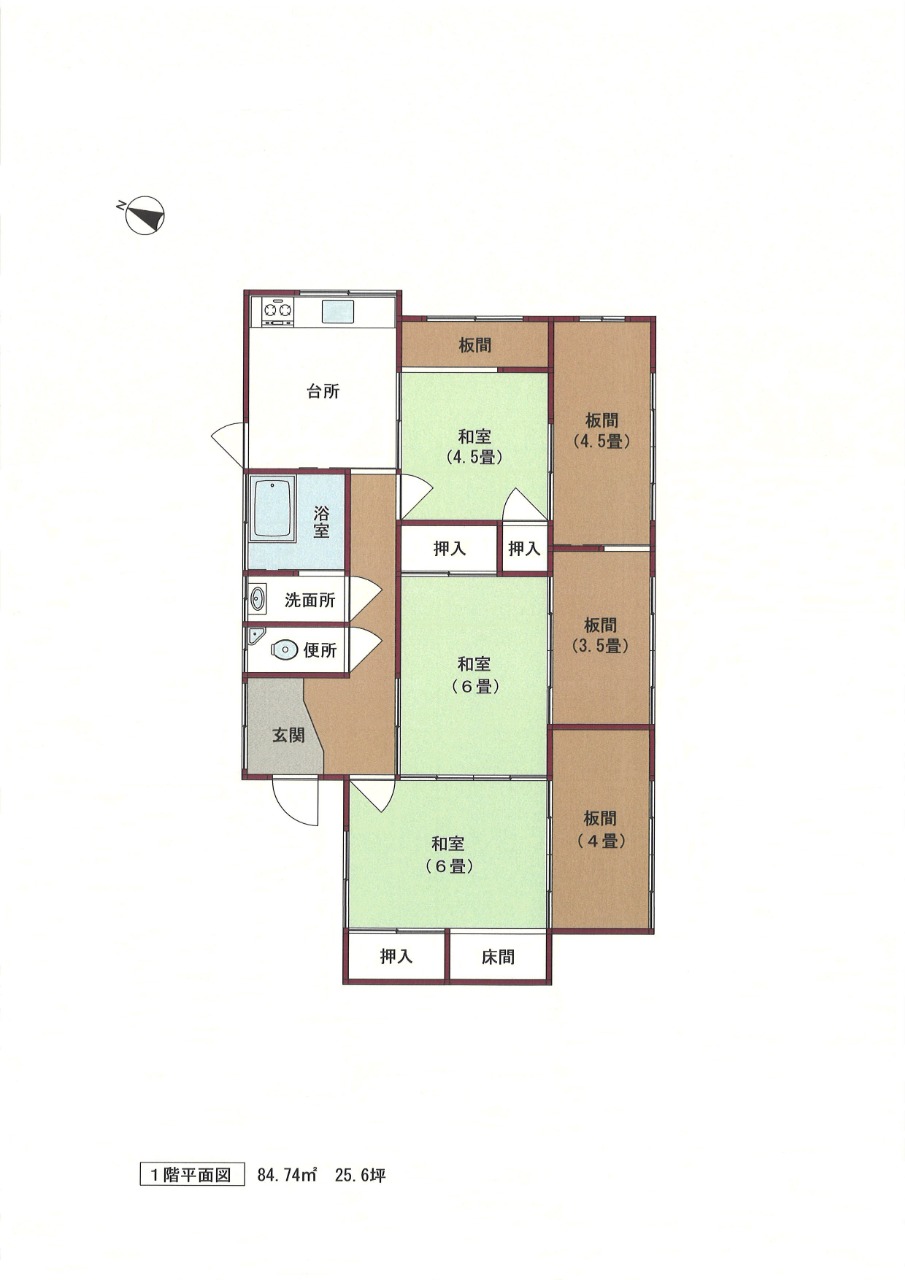 Floor plan for 1960s wood house in Oita