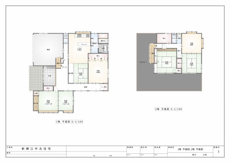 Floor plan for 1980s steel-frame house, 11-min walk to station, Fukui