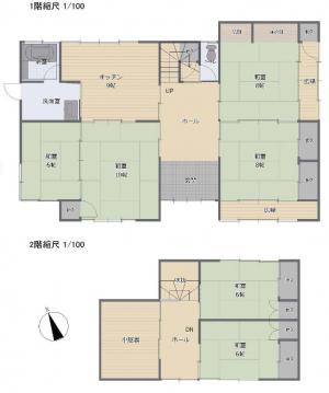 Floor plan for 1980s wood house on a large plot in Niigata