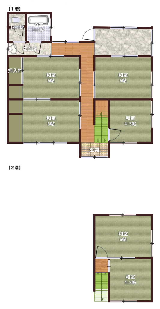 Floor plan for 1960s wood house in Ehime