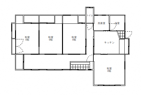 Floor plan for 1960s wood house in Iwate