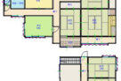 Floor plan for Convenient location along national highway, spacious 6DK layout. Rare Yoshino-built property.