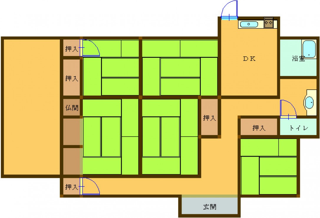 Floor plan for 1980s wood house in Oita