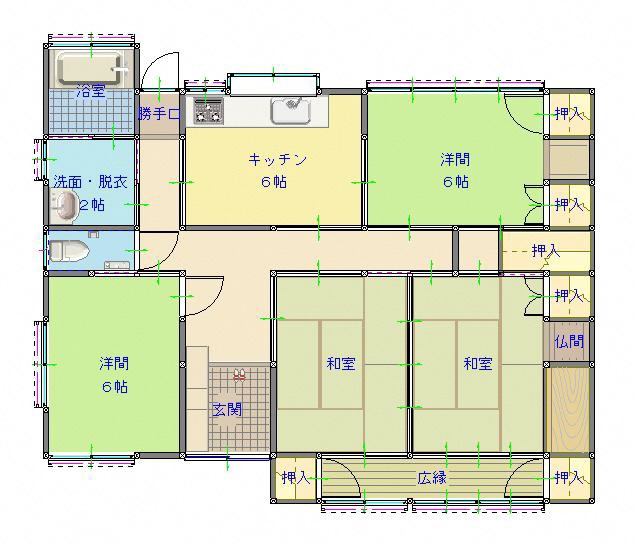 Floor plan for 1980s wood house in Nagasaki