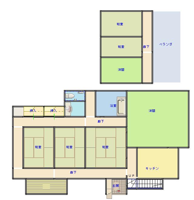 Floor plan for 1970s house in Koyama, Kimotsuki, farmland, approval needed