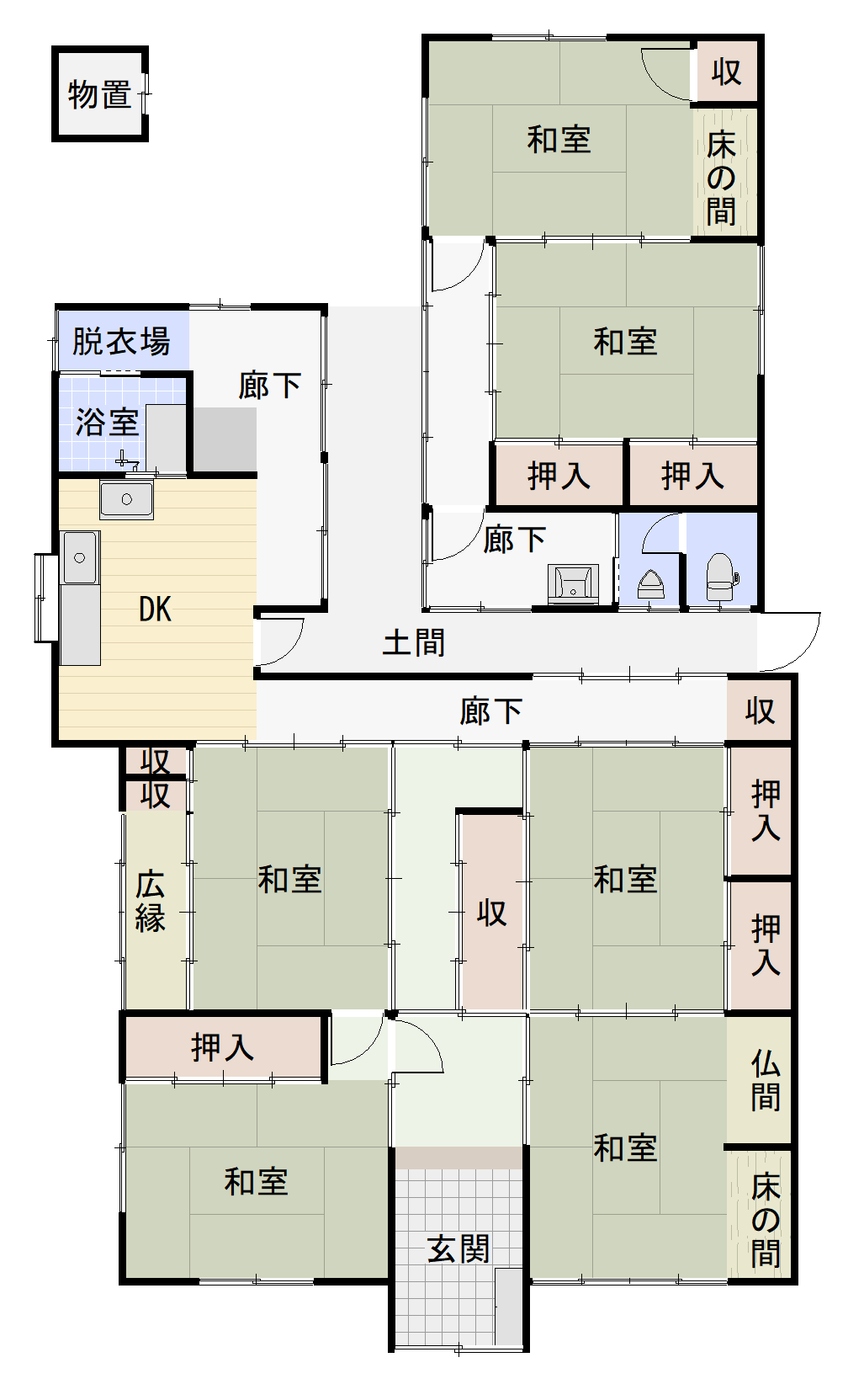 Floor plan for 1950s wood house in Gifu