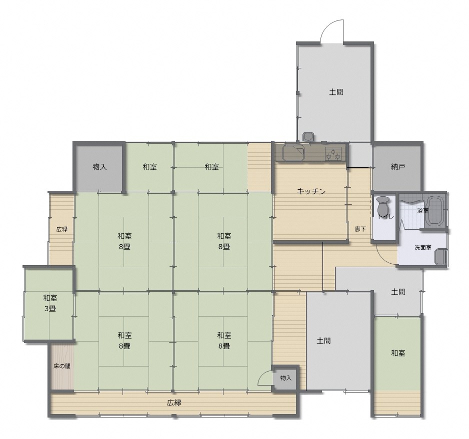 Floor plan for Wood house in Ayabe, Kyoto, farmland, approval needed