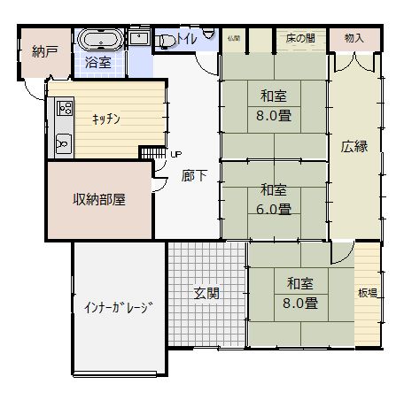 Floor plan for 1970s wood house near the coast in Tango, Kyotango