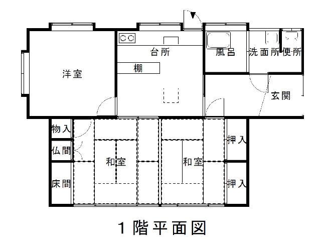 Floor plan for 1970s wood house in Nagasaki