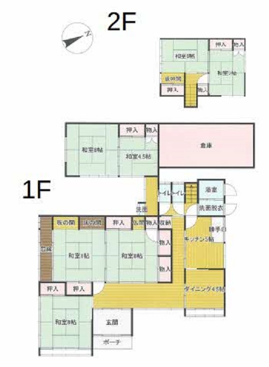 Floor plan for 1950s wood house on a large plot in Iwate