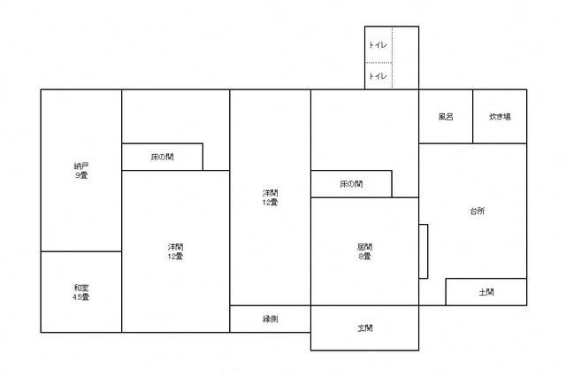 Floor plan for Empty home in Japan