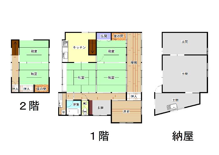 Floor plan for 1970s wood house in Ishikawa