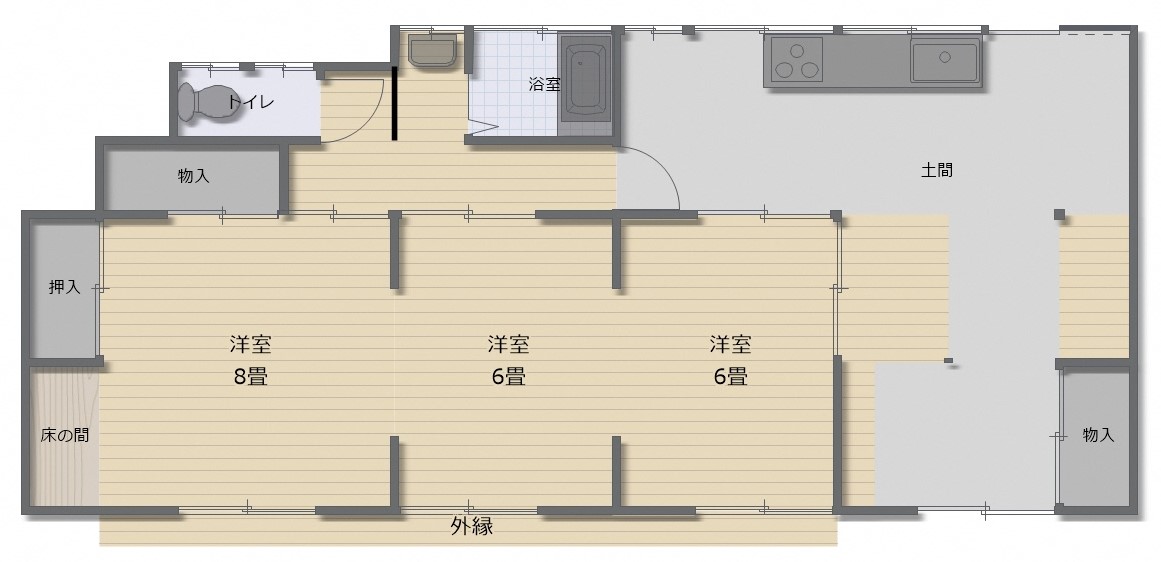 Floor plan for Wood house, 15-min walk to station, Ayabe, Kyoto
