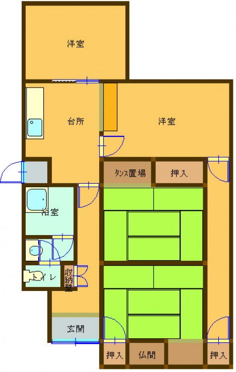 Floor plan for 1970s wood house in Oita