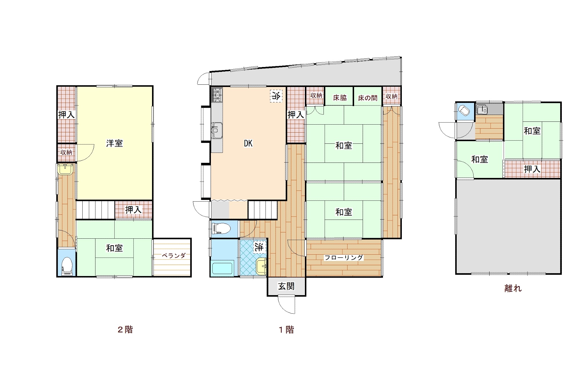 Floor plan for 1980s wood house in Kochi