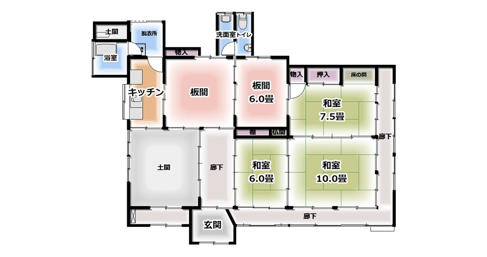 1940s wood house on a large plot in Iwate
