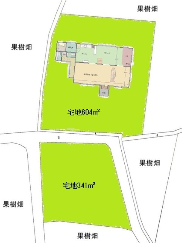 Floor plan for Wood house on a large plot in Yamanashi