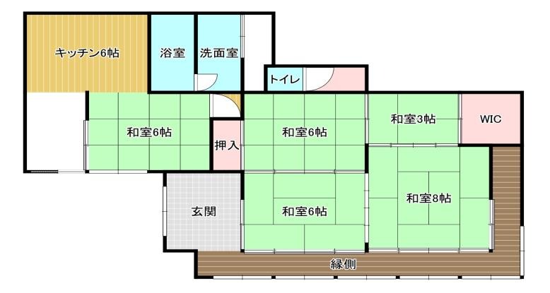 Floor plan for Wood house on a large plot in Kirishima, Kagoshima