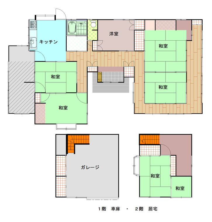 Floor plan for 1980s house on a large plot in Sueyoshi, Soo