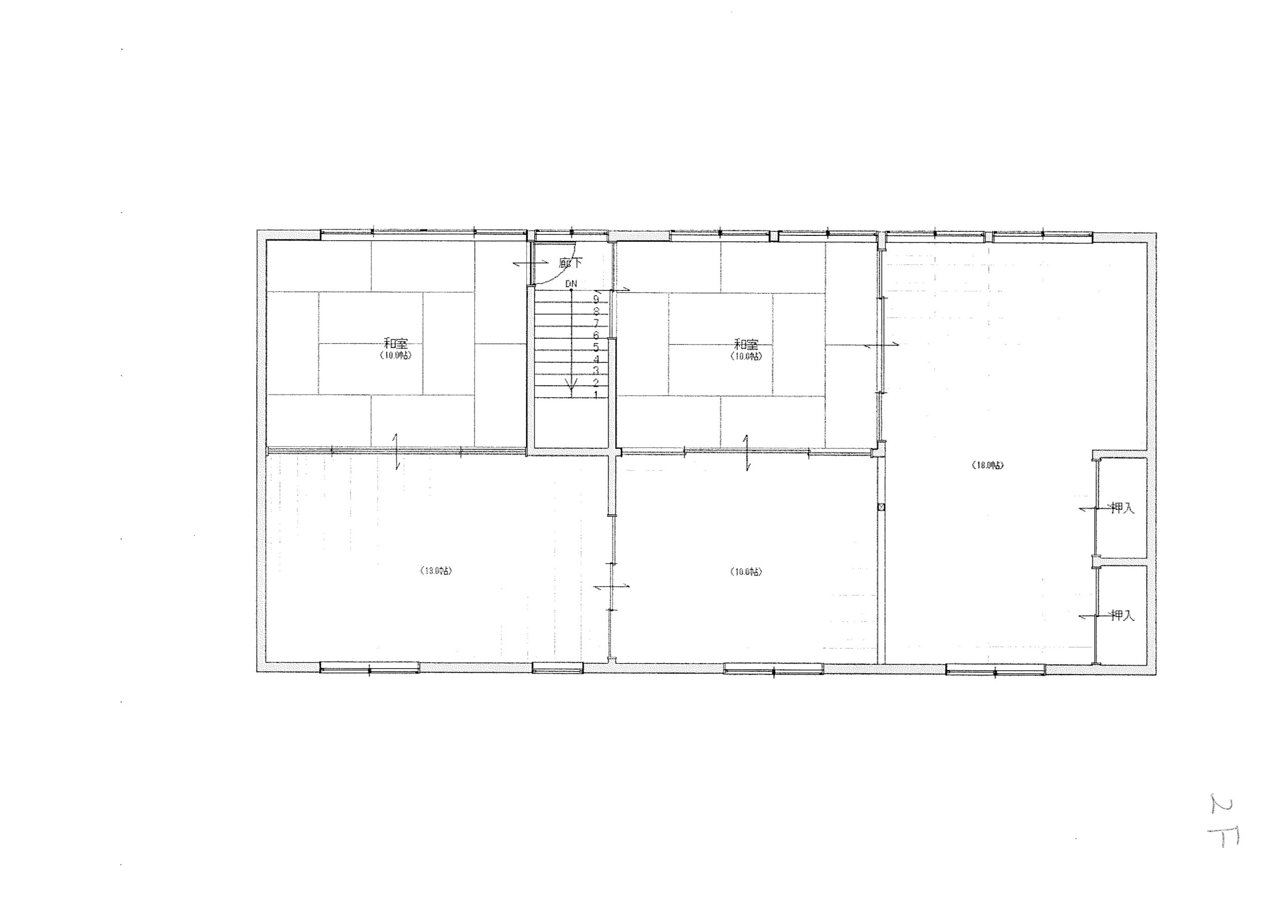 Floor plan for 1910s wood house in Nagano