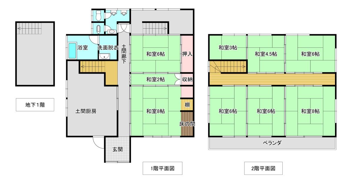 Floor plan for 1980s wood house near the coast in Miyazu, Kyoto