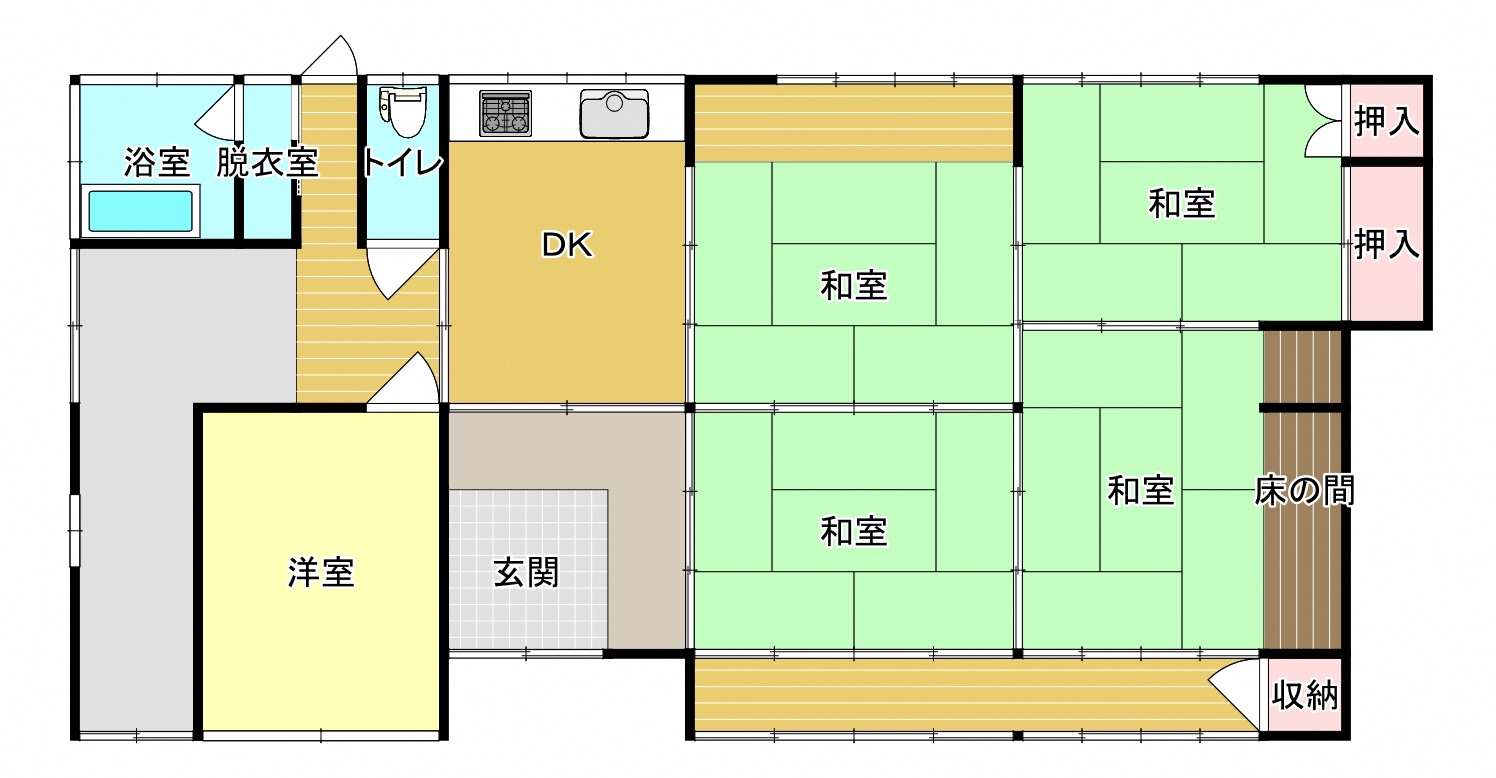Floor plan for Wood house in Ayabe, Kyoto, farmland, approval needed
