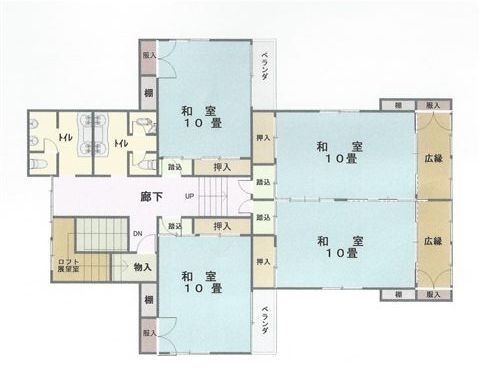 Floor plan for 1980s steel-frame house on a large plot in Otohime, Aso
