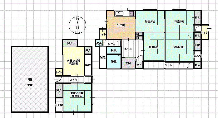 Floor plan for 2000s wood house in Yamaguchi