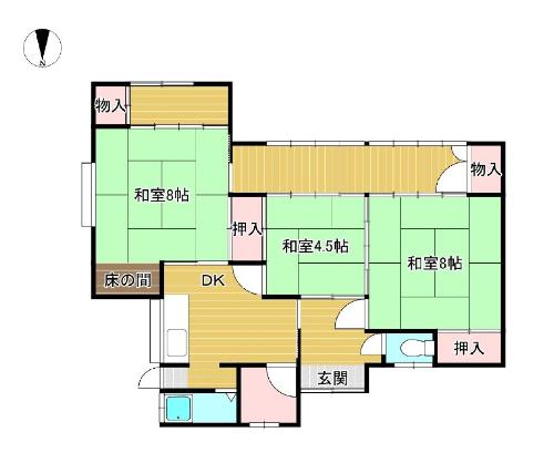 Floor plan for Property 125 (Kita-wari Ward 1)