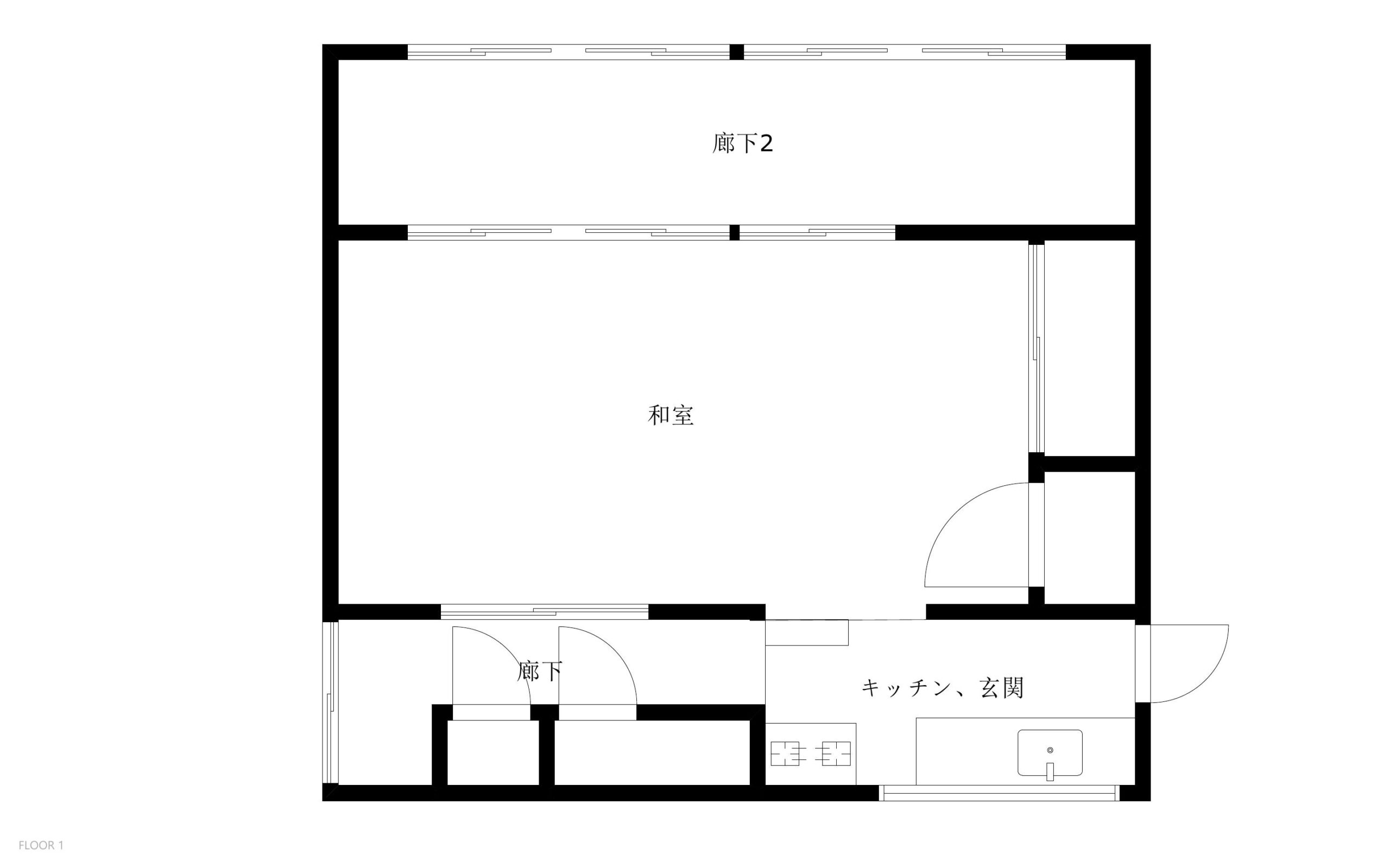 Floor plan for 1960s wood house in Matsusaka Kahada