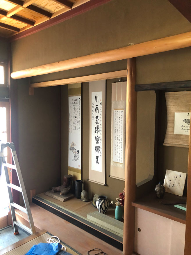 1980s wood house with outbuildings in Miyama, Nantan